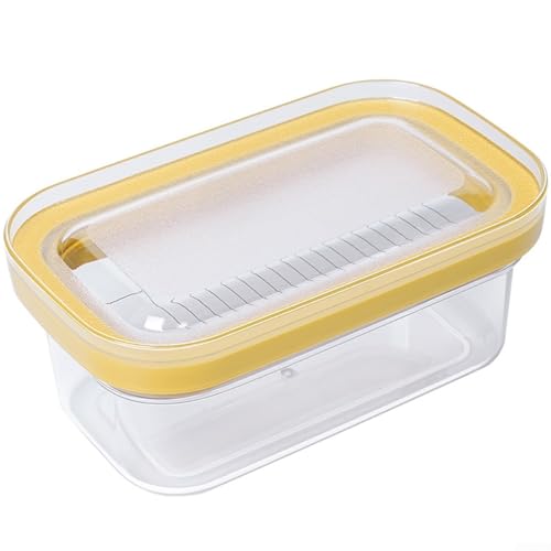 Robuste PP-Kunststoff-Butterbox mit luftversiegeltem Schutz für lang anhaltende Frische (gelb) von zeroupshop