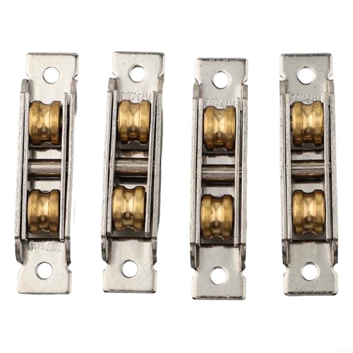 Schiebetürrollen-Set mit starker Edelstahl- und Kupferkonstruktion, 4 Rollen (B) von zeroupshop