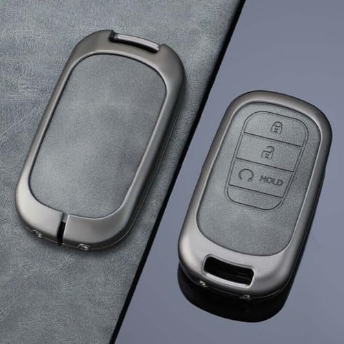 Schlüsselhülle aus Metall für Honda Civic für Accord V HR V Vezel ZR V 2022 bis 2024 Modelle (3 Tasten Steuerung) von zeroupshop