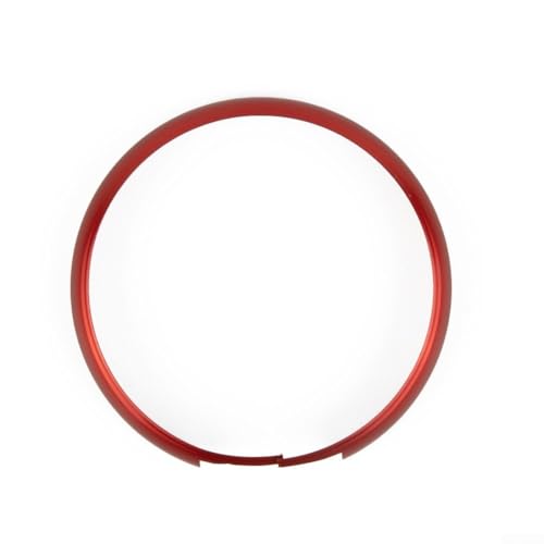 Schlüsselring-Verkleidung, Metallumrandung für Mini, für Cooper-Modelle R55, R56, R57, R58, R59 und R60, kompatibles Ersatzteil aus Chrom-Legierung (rot) von zeroupshop