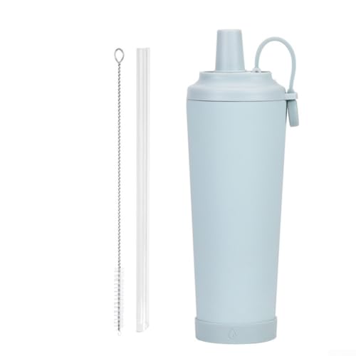 Tragbarer 830-ml-Isolierbecher mit magnetischem Griff und auslaufsicherem Design für den täglichen Gebrauch (blau und weiß) von zeroupshop