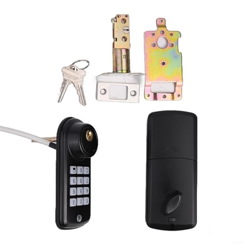 Türschloss mit elektronischer Tastatur und automatischer Verriegelung mit Anti-Peep-Passwortschutz (schwarz) von zeroupshop