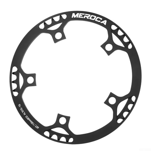 Ultraleichtes Fahrrad-Kettenblatt, kompatibel mit BCD130, 45T Übersetzung, entwickelt für verbesserte Leistung in verschiedenen Fahrrad-Setups (45T Schwarz) von zeroupshop