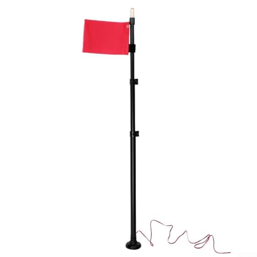 Unverzichtbares Aluminium-Fahnenmast und Sicherheitsflaggen-Set für Kajak, Kanu und Boot von zeroupshop