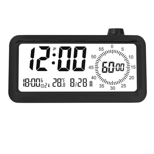 Visueller Timer und Wecker, entscheidend für Schüler, um effektives Zeitmanagement und leises Studium zu erreichen (schwarz) von zeroupshop