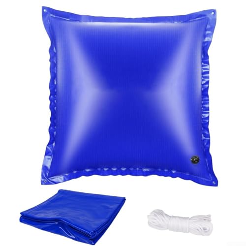 Winter-Pool-Luftkissen für runde Pools, aufblasbares Design, erzeugt Spannung, um die Abdeckung erhöht zu halten und Schäden an der Poolwand zu verhindern (dunkelblau122 cm) von zeroupshop