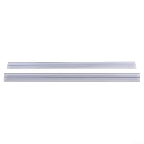 Zeroupshop 0,5 m transparente PVC-Duschwand in F-Form, seitlich montiert, 90 ° Wasserspeicherdichtung für rahmenlose Schiebetüren, flexible wetterfeste und Anti-Aging-Konstruktion (12 mm) von zeroupshop