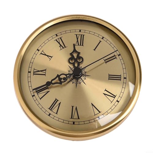 Zeroupshop 108MM DIY Quarzuhr Einsatz Bewegung Arabische Ziffer Wanduhr Mechanismus Ersatzteile Metall Gold Leise Betrieb von zeroupshop