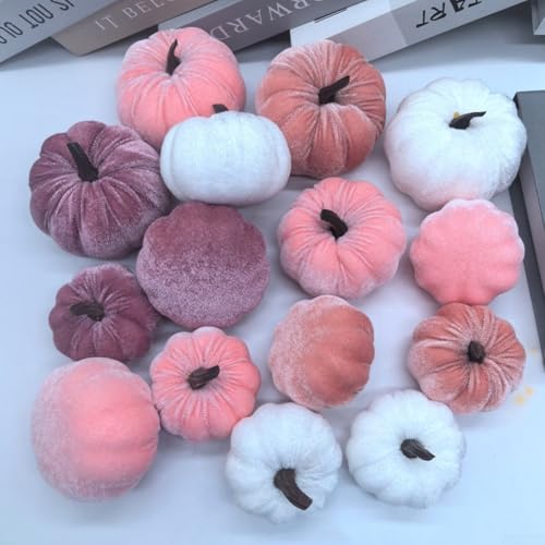 Zeroupshop 12 Stück kleine Samt-Kürbisse Herbstdekoration künstlicher gefälschter Kürbis Set Halloween Thanksgiving Tischdekoration Herbst Bastelbedarf Zeroupshop 12 Stück kleine Samt-Kürbisse Herbstdekoration künstlicher gefälschter Kürbis Set Halloween Thanksgiving Tischdekoration Herbst Bastelbedarf von zeroupshop