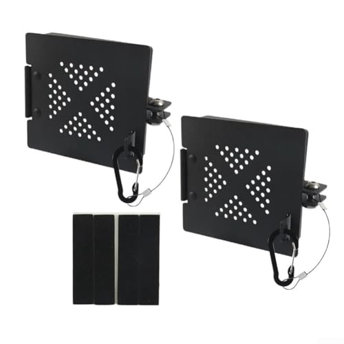 Zeroupshop 2 Stück 10,2 cm Wohnmobil-Stoßstangen-Endabdeckungen, Aluminiumlegierung, Insektenschutz, quadratisch, Schwarz von zeroupshop