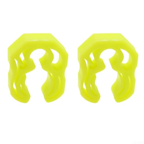Zeroupshop 2 Stück Tauch-Schnellspanner-Schlauchschellen-Set für Scuba Manometer-Schlauchaufsatz, 10–16 mm, PP-Kunststoff für BCD-Halterungshaken, einfache Schlauchentriegelung (gelb) von zeroupshop