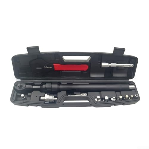 Zeroupshop 2-in-1 automatische Ringmaulschlüssel-Verlängerung mit hohem Drehmoment, Stahllegierung für enge Räume, mit tragbarer Aufbewahrungsbox für den privaten und professionellen Gebrauch (schwarz von zeroupshop
