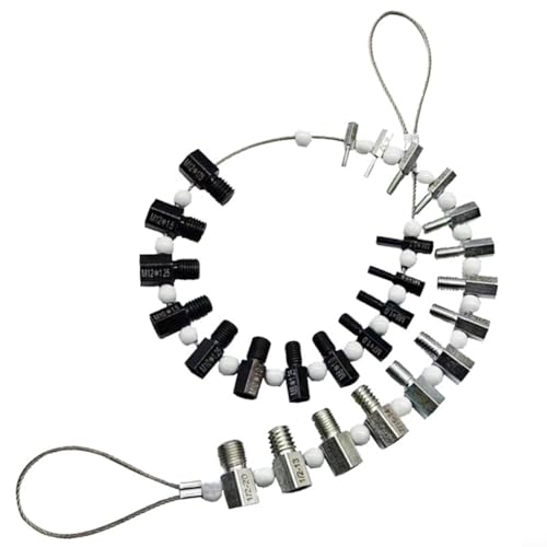 Zeroupshop 26-teiliges Gewinde-Inspektionslehre Set Metrisch und Zoll Mutter Bolzen Identifier Außengewinde Innengewinde Messwerkzeug Edelstahl von zeroupshop