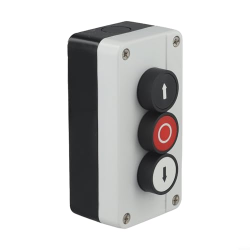 Zeroupshop 3-Positionen-Drucktastenschalter-Steuerbox mit Pfeil nach oben nach unten Stopp-Funktion, IP67 wasserdicht, elektrische Steuerstation Box von zeroupshop