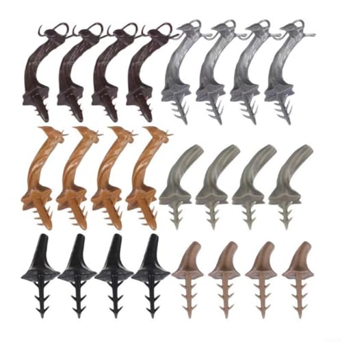 Zeroupshop 48 Stück dekorative Kunststoff-Kürbis-Stiele DIY Natur Herbst Ernte Heimdekoration Bastelmaterialien für Halloween Party Heimbedarf (A) von zeroupshop