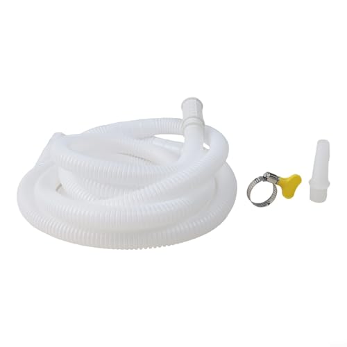 Zeroupshop Abflussschlauch für Klimaanlage, TPE, flexibel, mit Klemmverbinder für AC-Luftentfeuchter, Waschmaschine, Weiß, mehrere Längenoptionen (3 Meter) von zeroupshop