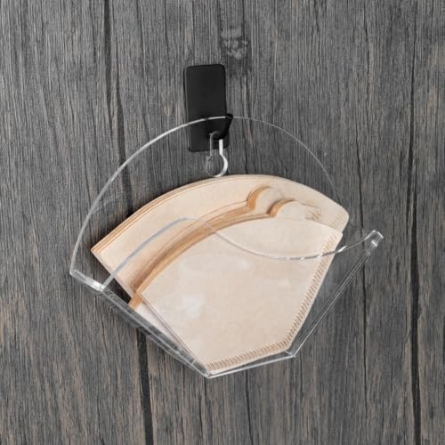 Zeroupshop Acryl-Kaffeefilterpapier, wiederverwendbare Aufbewahrungsbox, staubdichter Organizer für V 60 Pour Over Drip Coffee Shop Ausrüstung für Home Coffee Shop (A) von zeroupshop