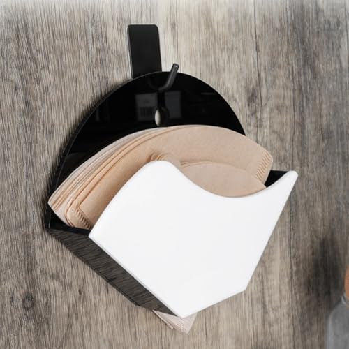 Zeroupshop Acryl-Kaffeefilterpapier, wiederverwendbare Aufbewahrungsbox, staubdichter Organizer für V 60 Pour Over Drip Coffee Shop Ausrüstung für Home Coffee Shop (B) von zeroupshop