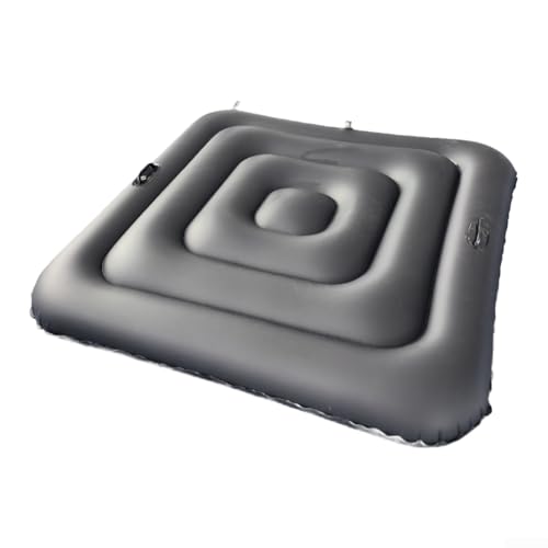 Zeroupshop Aufblasbare quadratische Poolabdeckung Whirlpools Spa Abdeckung Temperaturkontrolle Wasserdicht Schutz 130 cm für Sommer Winter (mit Griff schwarz) von zeroupshop