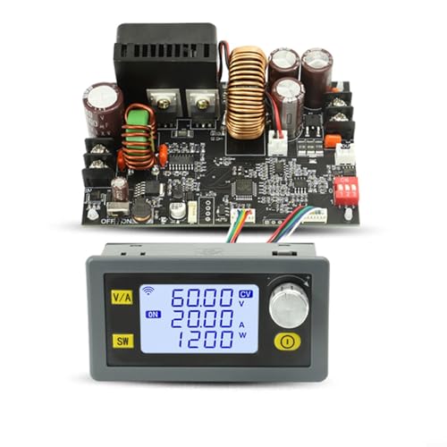 Zeroupshop Boost Converter Variabler Spannungsregler, CNC Einstellbare DC geregelte Stromversorgung CV CC 0-60V 20A/1200W Step-Down-Modul Zeroupshop Boost Converter Variabler Spannungsregler, CNC Einstellbare DC geregelte Stromversorgung CV CC 0-60V 20A/1200W Step-Down-Modul von zeroupshop