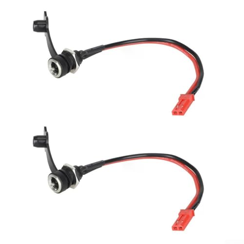 Zeroupshop Elektroroller-Ladeanschluss DC für KuKirin G3 G4 5,5 x 2,1 mm Kupfer Ersatzzubehör für schnelles effizientes Laden einfach zu installieren (2 Stück rot und schwarz) von zeroupshop