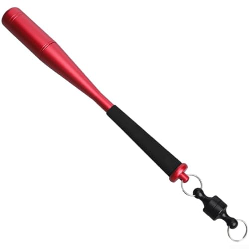 Zeroupshop Fischschläger aus Aluminiumlegierung mit rutschfestem EVA-Griff und magnetischer Schnalle für schnellen und humanen Versand gefangener Fische im Freien (rot) von zeroupshop