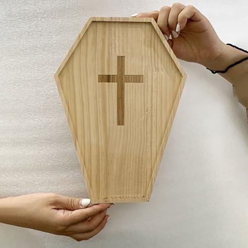 Zeroupshop Halloween Holzteller Tablett für Party Snacks Desserts Vorspeisen, festliche Servierplatte und Charcuterie Board für Halloween Dekoration (A) von zeroupshop