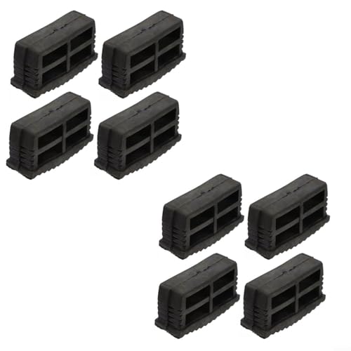 Zeroupshop Leiterfüße Pads rutschfeste Gummi-Ersatz-Fußsicherheitsabdeckungen für Teleskop- oder Verlängerungsleitern, 60 x 22 mm, Schwarz, 8 Stück Zeroupshop Leiterfüße Pads rutschfeste Gummi-Ersatz-Fußsicherheitsabdeckungen für Teleskop- oder Verlängerungsleitern, 60 x 22 mm, Schwarz, 8 Stück von zeroupshop