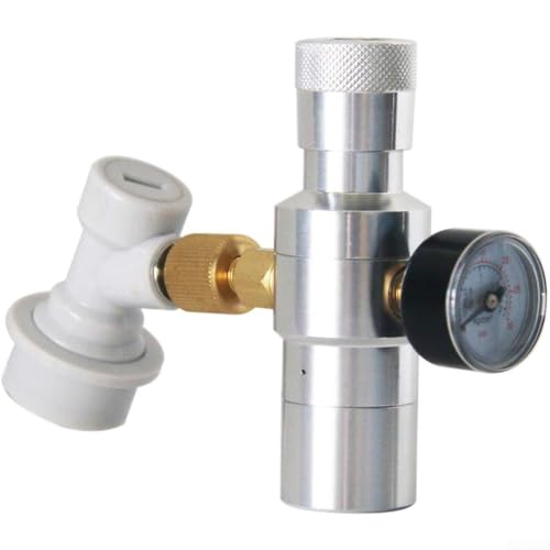 Zeroupshop Metall-Bierfass-Ladegerät-Spender-Set mit Kugelverriegelung, Gas, Schnelltrenngewinde, 0–30 PSI Regler, 0,95 cm Adapter Zeroupshop Metall-Bierfass-Ladegerät-Spender-Set mit Kugelverriegelung, Gas, Schnelltrenngewinde, 0–30 PSI Regler, 0,95 cm Adapter von zeroupshop