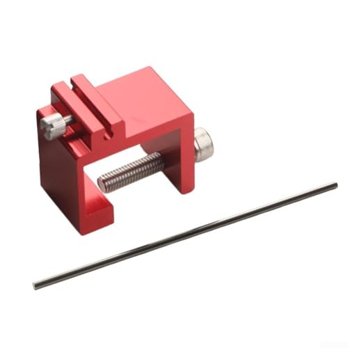 Zeroupshop Motorrad-Ketten-Ausrichtungswerkzeug – Metall-Motorradketten-Ausrichtungslehre mit Positionierungsschraube für präzise Ketteneinrichtung und -anpassung (rot) von zeroupshop