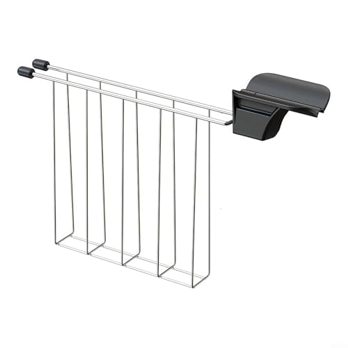 Zeroupshop Professioneller Toaster, Sandwichkäfig, Edelstahl, Brot-Clip mit rutschfestem Griff, für Küche, Frühstück, Brötchen, Gebäck (schwarz) von zeroupshop