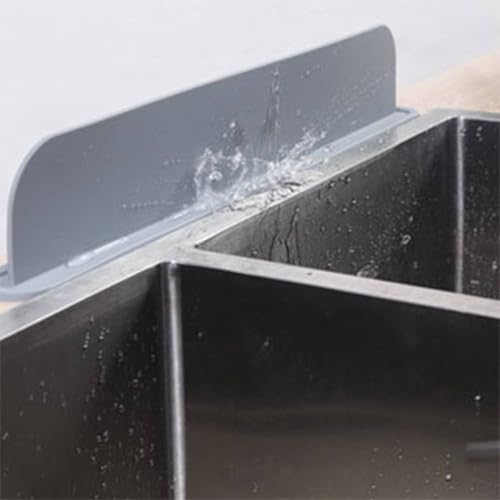 Zeroupshop Spritzschutz für die Küchenspüle, Arbeitsplattenschutz, wiederverwendbar, Silikon, Wasserblockschutz zum Geschirrspülen und Kochen (grau) von zeroupshop