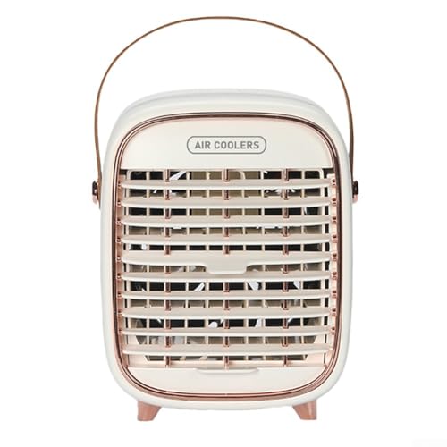 Zeroupshop Tragbarer Mini-Klimaanlage, per USB wiederaufladbar, Desktop-Ventilator mit 3 Geschwindigkeitsstufen, 2000 mAh Akku, persönlicher Luftkühler für Zuhause, Büro, Schlafzimmer, Innen- und Zeroupshop Tragbarer Mini-Klimaanlage, per USB wiederaufladbar, Desktop-Ventilator mit 3 Geschwindigkeitsstufen, 2000 mAh Akku, persönlicher Luftkühler für Zuhause, Büro, Schlafzimmer, Innen- und von zeroupshop