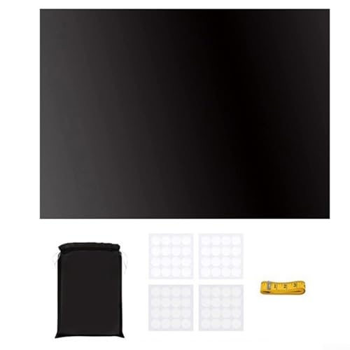 Zeroupshop Tragbarer Verdunkelungsvorhang, selbstklebend, Reiserollos, individuelle Größe, verstellbar, lichtblockierend, mit Aufbewahrungstasche und Installationsset (Verdunkelung 145 cm x 100 cm) von zeroupshop