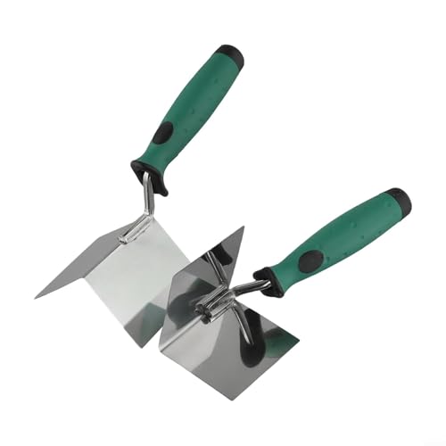 Zeroupshop Trockenbau-Eckwerkzeug-Set, Edelstahl, biegbar, 90 Grad Winkel, Verputzen mit ergonomischem Gummigriff für Mauerwerk, Bau, Renovierung, Heimwerker-Projekte (1 Set) von zeroupshop