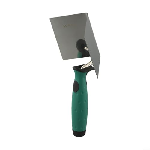Zeroupshop Trockenbau-Eckwerkzeug-Set, Edelstahl, biegbar, 90 Grad Winkel, Verputzen mit ergonomischem Gummigriff für Mauerwerk, Bau, Renovierung, Heimwerker-Projekte (innen 1 Stück) von zeroupshop