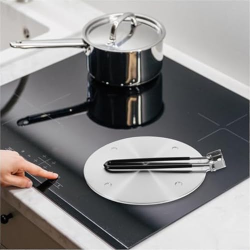 Zeroupshop Wärmeleitplatte, faltbar, Induktionskochfeld, Konverterscheibe für nicht magnetisches Kochgeschirr, Edelstahl (24 cm) von zeroupshop