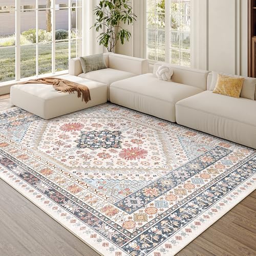 zesthome Teppich, 12,7 x 17,8 cm, ultradünn, waschbar, schmutzabweisend, rutschfeste Unterseite, für Wohnzimmer, Schlafzimmer, Vintage-Heimdekor, mehrfarbig, 1,5 x 1,8 m zesthome Teppich, 12,7 x 17,8 cm, ultradünn, waschbar, schmutzabweisend, rutschfeste Unterseite, für Wohnzimmer, Schlafzimmer, Vintage-Heimdekor, mehrfarbig, 1,5 x 1,8 m von zesthome