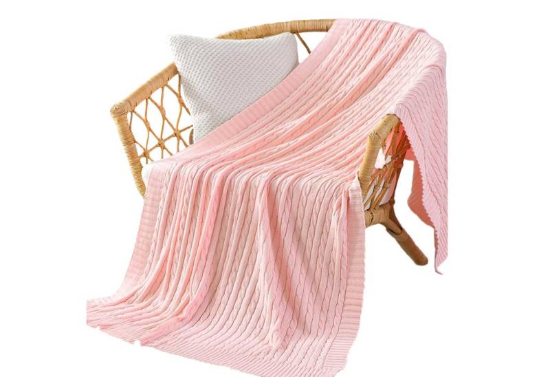 Einschlagdecke Weiche gestrickte Wolldecke, Sofadecke, Schlafdecke, zggzerg, Baumwollgewebe von zggzerg
