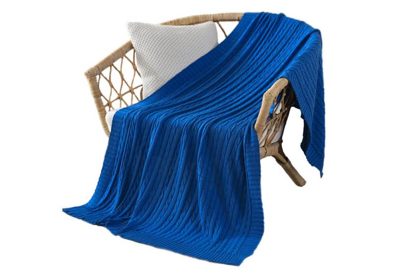 Einschlagdecke Weiche gestrickte Wolldecke, Sofadecke, Schlafdecke, zggzerg, Baumwollgewebe von zggzerg