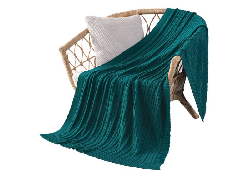 Einschlagdecke Weiche gestrickte Wolldecke, Sofadecke, Schlafdecke, zggzerg, Baumwollgewebe von zggzerg