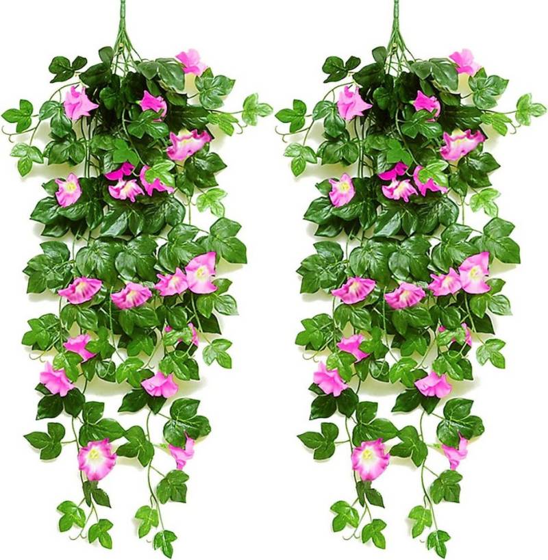 Kunstblumenstrauß 2 Stück Kunstpflanze Kunstblumen Hängend Wie Echt, zggzerg von zggzerg