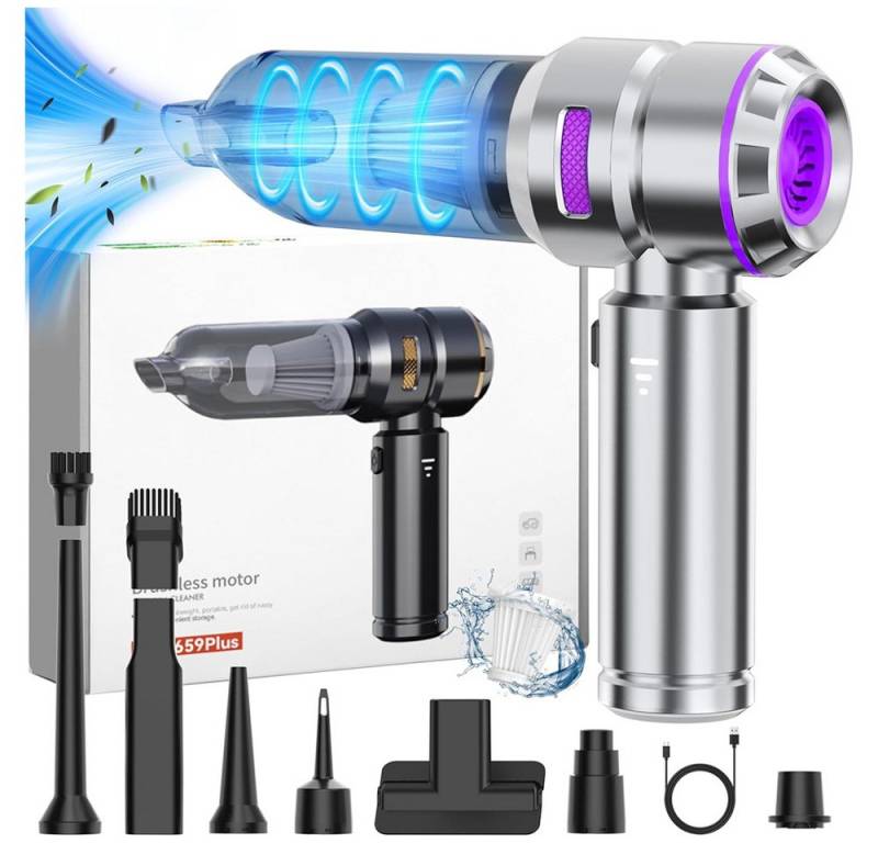 zggzerg Akku-Handstaubsauger Handstaubsauger, 4-in-1 16000PA Handheld Kabelloser Staubsauger, Bürstenlosem Motor Luftstaub für Auto, Büro und Hausreinigung von zggzerg