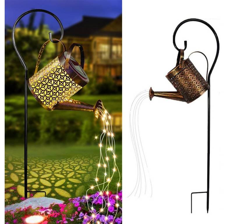zggzerg LED Solarleuchte Solargießkannen Lampe für Außen, Wasserdicht Solarlaterne Garten Deko von zggzerg