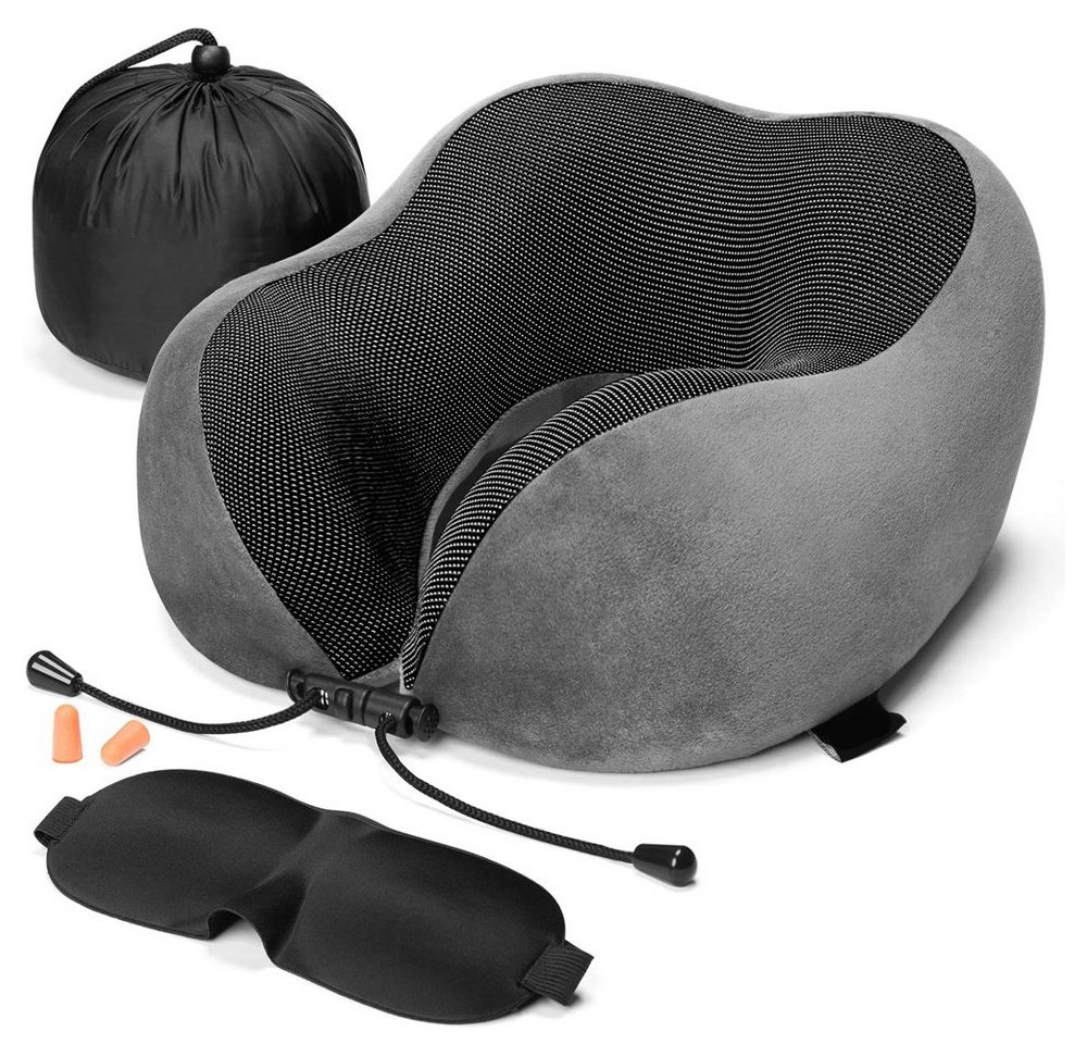 zggzerg Nackenstützkissen Reise Nackenkissen, Memory Foam Stoff Ergonomisches Nackenstützkissen, Set zggzerg Nackenstützkissen Reise Nackenkissen, Memory Foam Stoff Ergonomisches Nackenstützkissen, Set von zggzerg