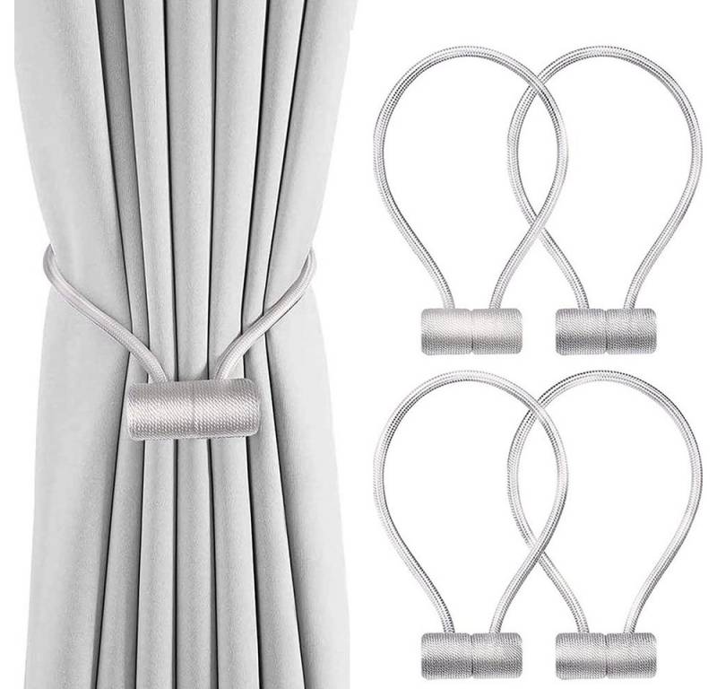 zggzerg Raffhalter 4 Stück Magnetische Vorhang Raffhalter, Gardinen Halter mit Magneten von zggzerg