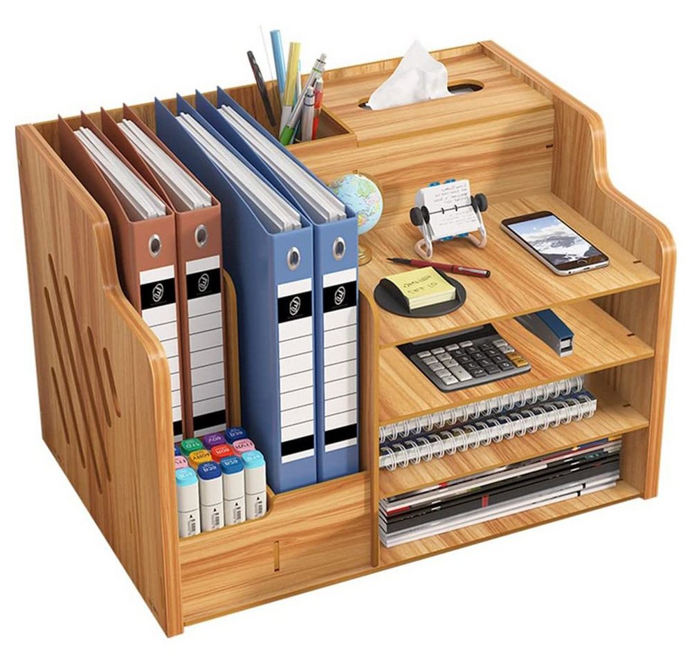 zggzerg Regal-Schreibtisch Aktualisierter Schreibtisch-Organizer aus Holz, DIY Aktenregal von zggzerg