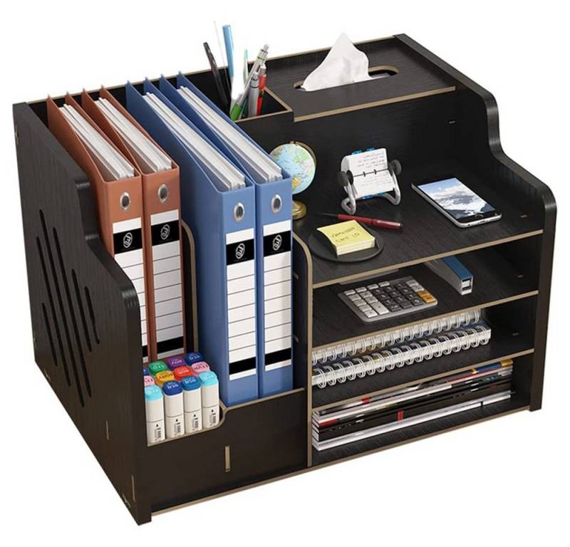 zggzerg Regal-Schreibtisch Aktualisierter Schreibtisch-Organizer aus Holz, DIY Aktenregal von zggzerg