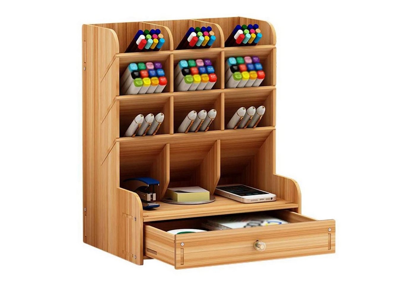 zggzerg Regal-Schreibtisch Schreibtisch-Organizer aus Holz, multifunktionale Schublade von zggzerg