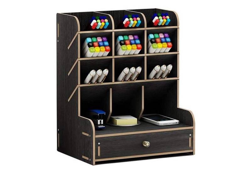 zggzerg Regal-Schreibtisch Schreibtisch-Organizer aus Holz, multifunktionale Schublade von zggzerg